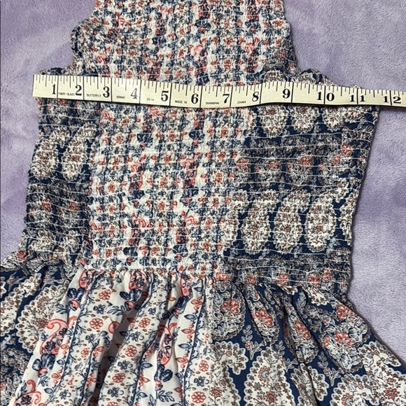 Japna White and Blue Pleated Halter Sundress - Picture 4 of 9